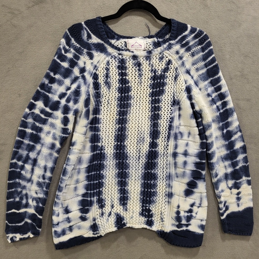 Intrigue Tie Dye Sweater‎  Women's Size Medium Open Knit Warm Comfy Cozy Hippy
